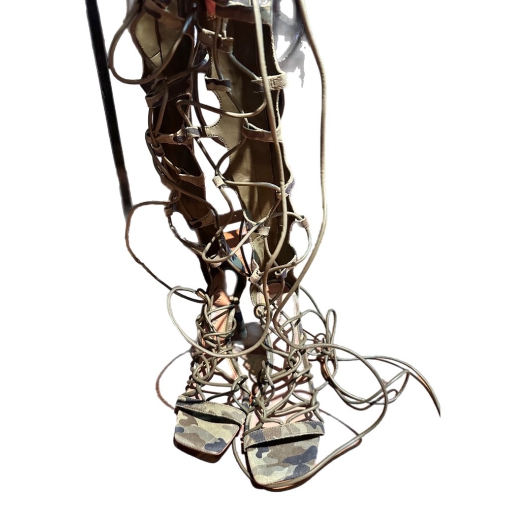 Gianni Bini lace up camo color heels. 
Holiday price drop 
 CHECK OUT MY CLOSET